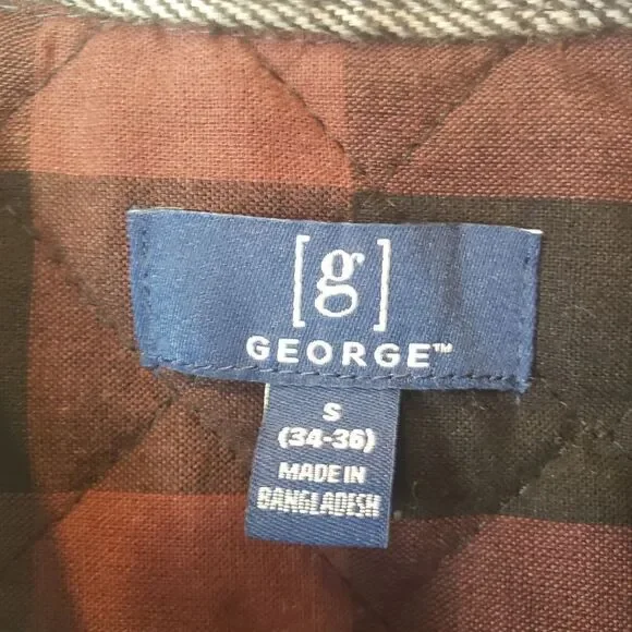 GEORGE Button Front Quilted Shirt Jacket Men's Small - Picture 6 of 8